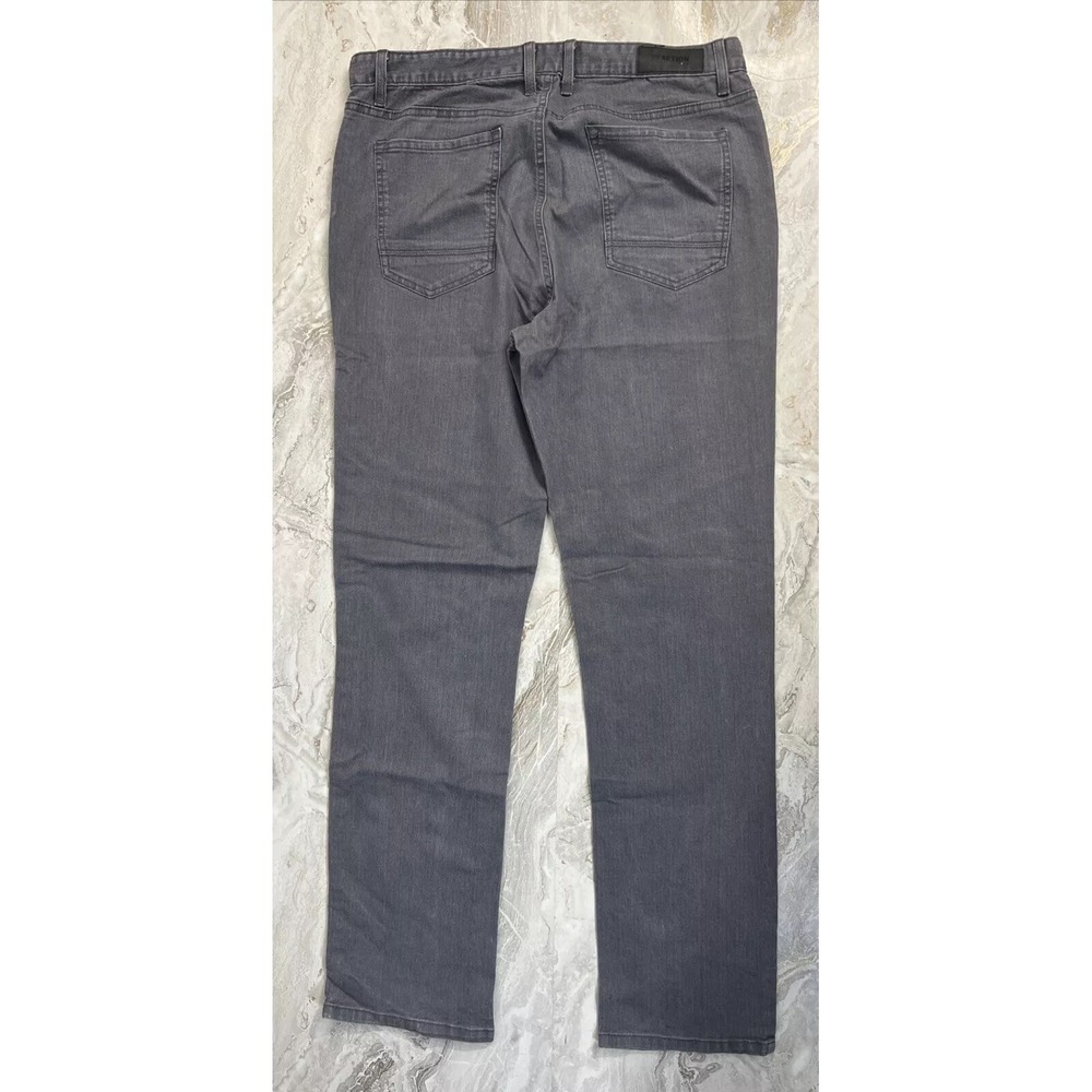 Reaction Kenneth Cole Straight Jeans Men's Size 34/34 Gray Medium Wash 5-Pocket - Picture 4 of 5